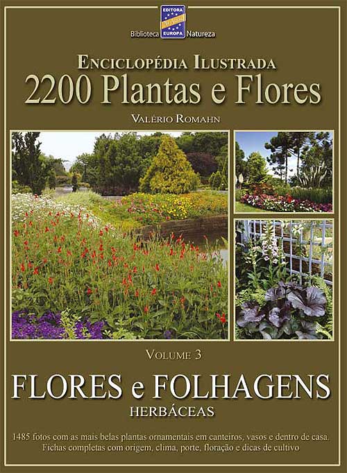 Livro - 2200 Plantas e Flores - Volume 3 - Ed. Europa