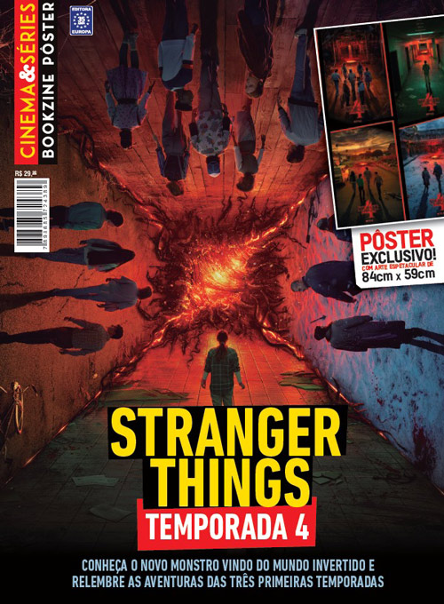 Editora Europa - Bookzine Cineme e Series Pôster Gigante - Stranger Things 4  (Sem dobras)