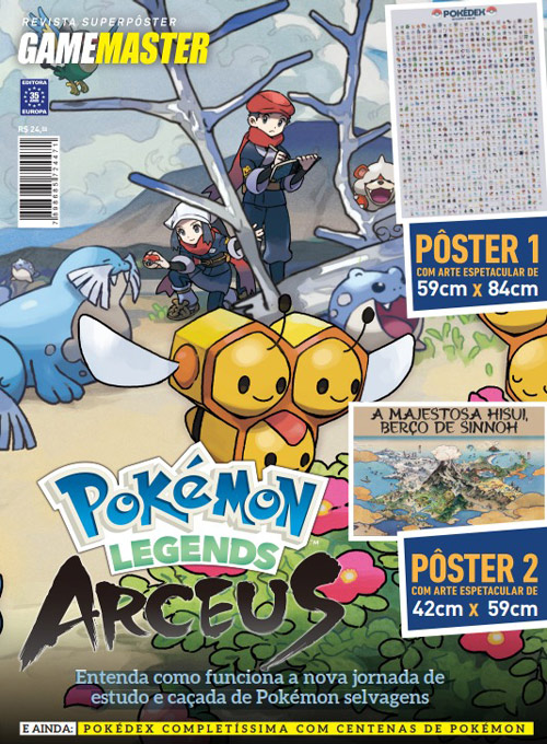 Bookzine Pôster GameMaster - Pokémon Legends Arceus (Sem dobras)