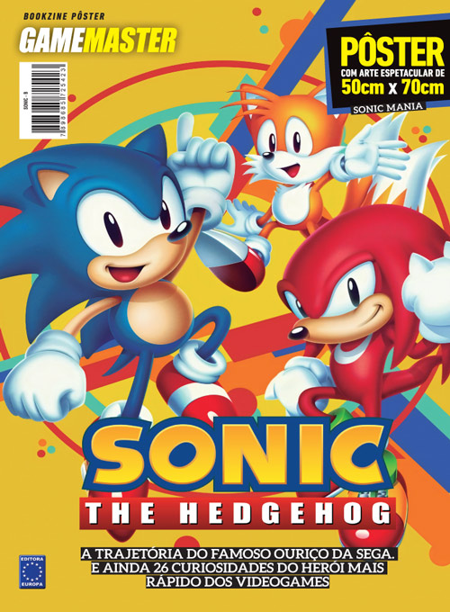 Bookzine Pôster GameMaster - Sonic The Hedgehog Arte B (Sem dobras)