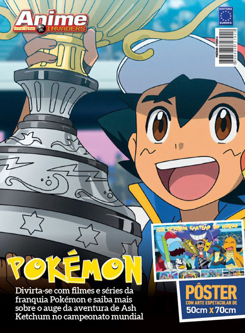 Editora Europa - Pokémon - Anime Invaders Posterzine - Ash Ketchum Campeão