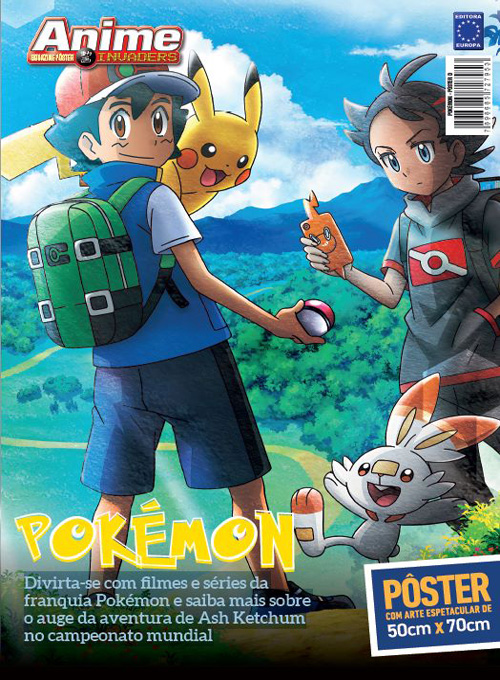 Editora Europa - Pokémon - Anime Invaders Posterzine - Ash Ketchum e Pikachu