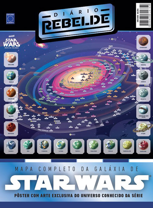 Posterzine Diário Rebelde - Star Wars: Mapa Completo da Galáxia (Sem dobras)