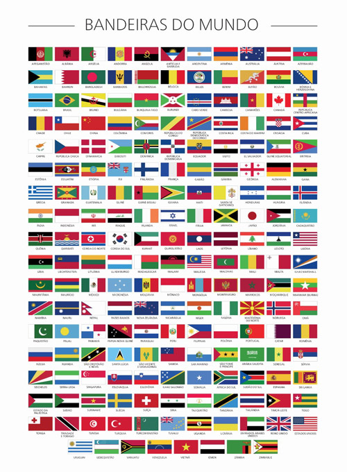 SuperSapiens - Pôster Gigante: Bandeiras do Mundo (Sem dobras)