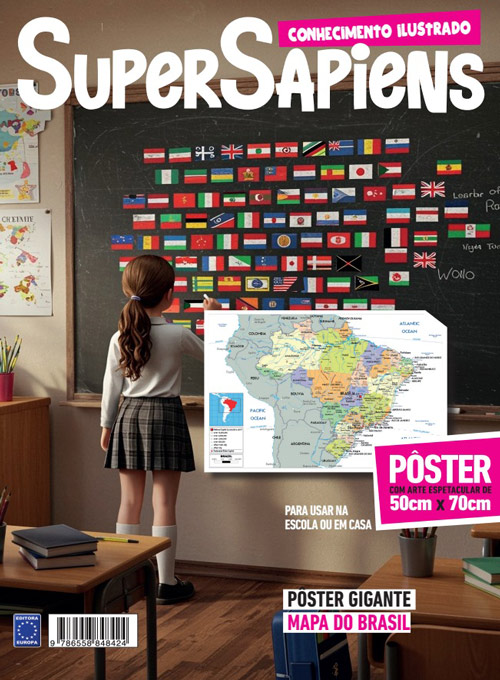 SuperSapiens - Pôster Gigante: Mapa do Brasil (Sem dobras)