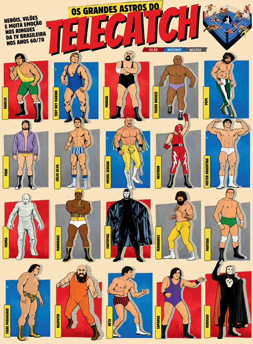 SuperSapiens Posterzine - Os Grandes Astros do Telecatch (Sem dobras)