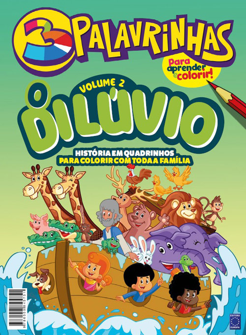 História em Quadrinhos para Colorir 3 Palavrinhas - Volume 2: O Dilúvio