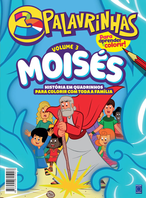 História em Quadrinhos para Colorir 3 Palavrinhas - Volume 3: Moisés