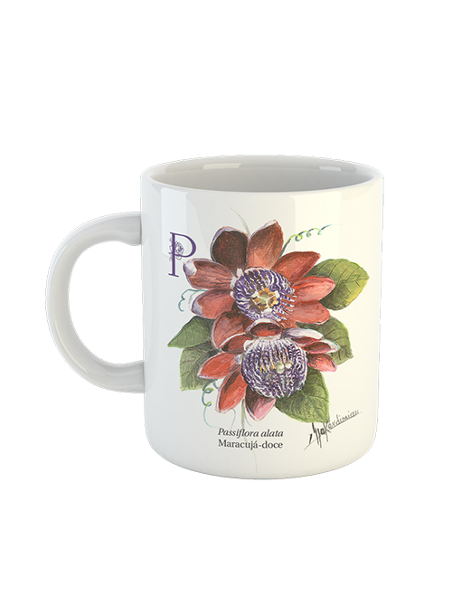 Caneca Flores Nativas do Brasil de A a Z - LETRA P