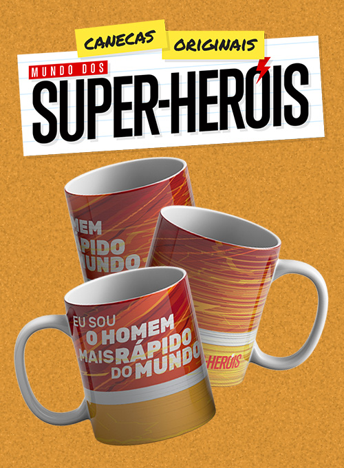 Caneca Mundo dos Super-Heróis: Mais rápido do mundo