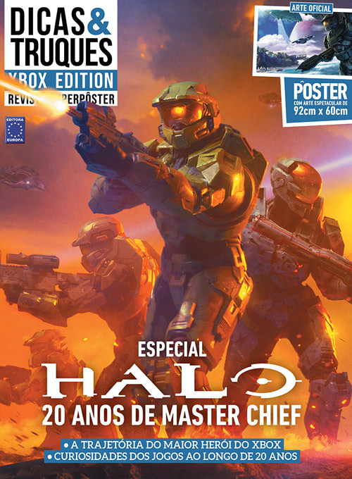 Bookzine Superpôster D&T Xbox Edition Edição 24 - Halo 20 nos de Master Chief