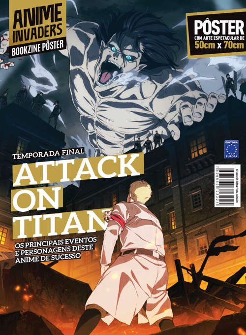 Bookzine Ilustrado Anime Invaders Pôster Gigante - Attack On Titan (Sem dobras)