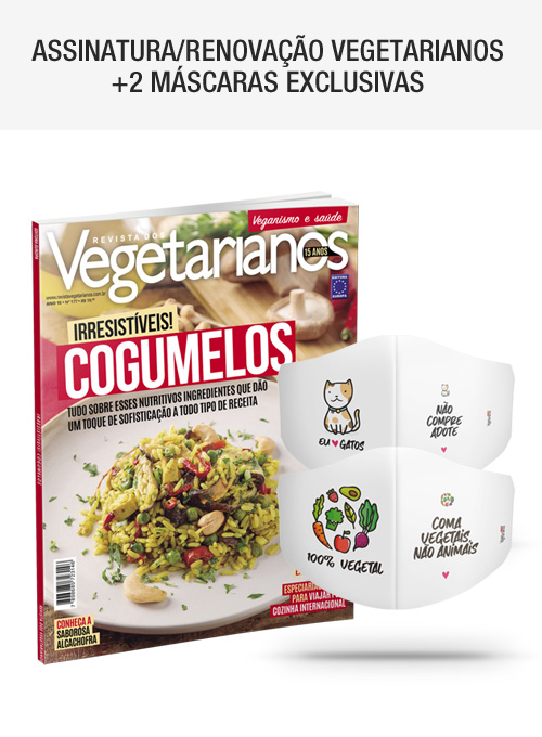 Assinatura/Renovação Revista Vegetarianos + 2 Máscaras