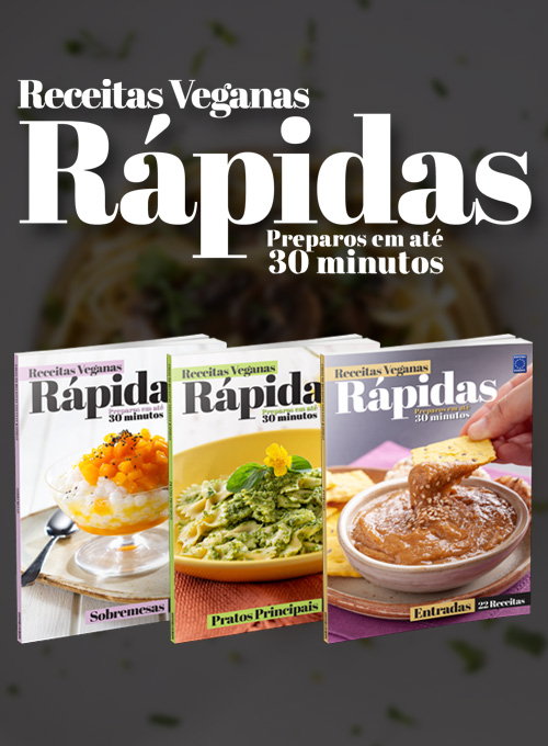 Coleção Receitas Veganas Rápidas - 3 Volumes