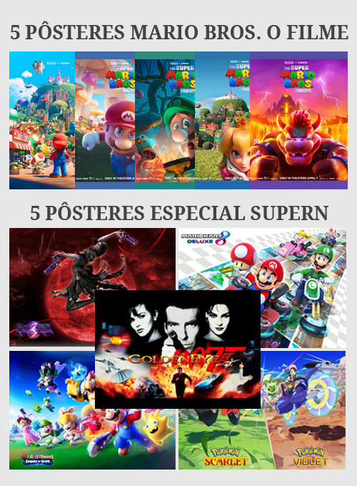 Kit - Nintendo Superfã - 10 Pôsteres Gigantes