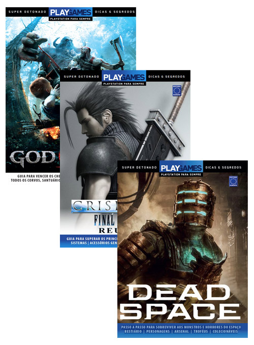 Kit Detonados: God of War + Crisis Core: Final Fantasy VII + Dead Space