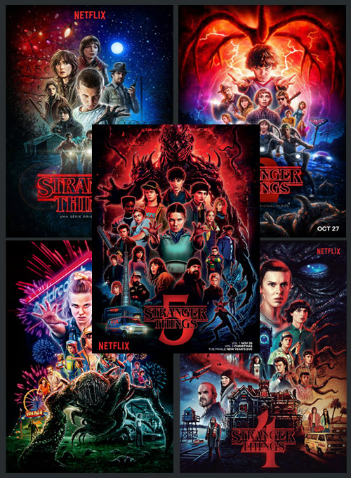 Super Kit Pôsteres - Stranger Things - 5 Temporadas