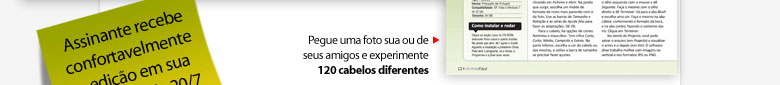Pegue uma foto sua ou de seus amigos e experimente 120 cabelos diferentes.